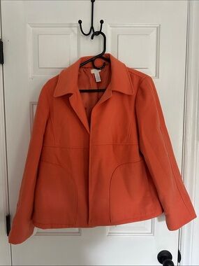 Chico’s Orange Wool-Blend Jacket